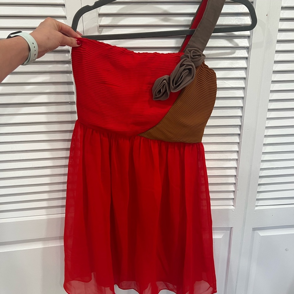 Ark & Co Red and Brown Dress